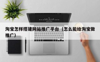 无棣淘宝怎样搭建网站推广平台（怎么能给淘宝做推广）